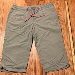 The North Face Gray Pants with Pink Accent
